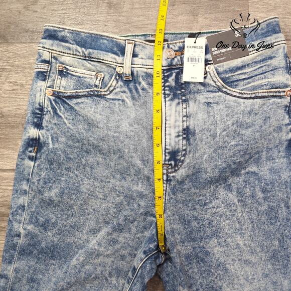 Express Slim Super High Rise Jeans Size 8S - Picture 4 of 6